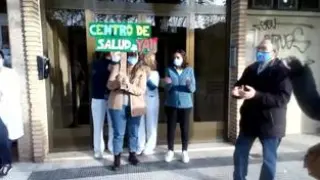 Protesta para reivindicar la construcción del centro de salud del Perpetuo Socorro de Huesca
