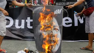 Protesta contra la candidatura de Bongbong Marcos y Sara Duterte