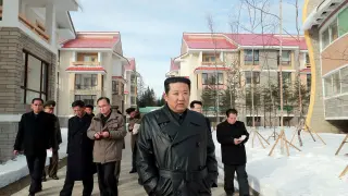 El líder norcoreano Kim Jong Un, en su visita a Samjiyon.