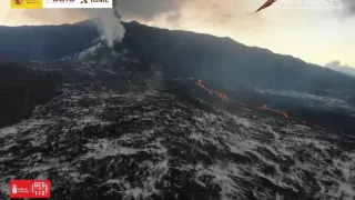 Mar de bruma en el volcán de La Palma.