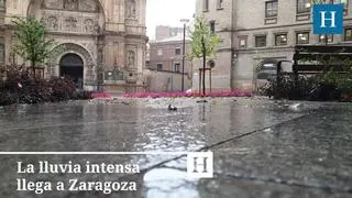 La lluvia intensa llega a Zaragoza
