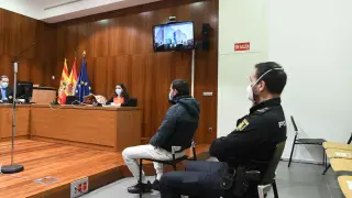 Daniel P. M., el negacionista juzgado este martes en la Audiencia Provincial de Zaragoza.