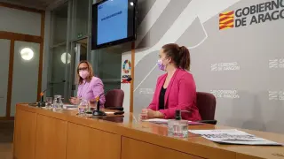 Rueda de prensa de Mayte Pérez y María Goikoetxea para presentar los datos del IAM de 2021