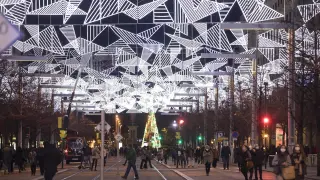Así ha cambiado la iluminación navideña en Zaragoza