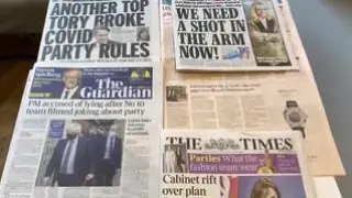 La prensa carga contra Boris Johnson por una presunta fiesta en Downing Street en plena pandemia