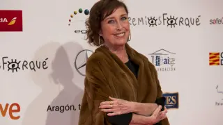 Verónica Forqué en la gala de entrega de los Premios Forqué de 2018 en el Palacio de Congresos de Zaragoza. gsc
