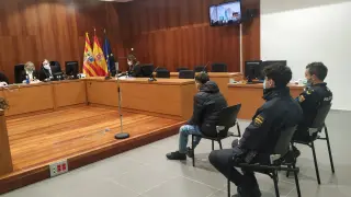 El acusado, Ionut C. M., durante el juicio celebrado este martes en la Audiencia de Zaragoza