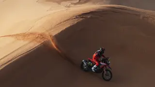 El español Joan Barreda (Honda) en el Rally Dakar