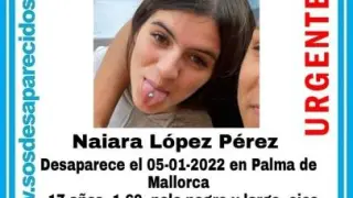 Naiara López Pérez, desaparecida en Palma de Mallorca.