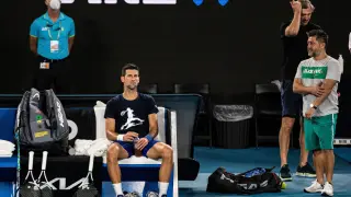 Australian Open Tennis practice session