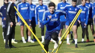 Foto de un entrenamiento del Real Zaragoza