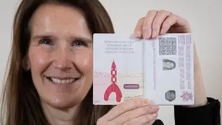 Una imagen del nuevo pasaporte de Bélgica.