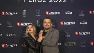 Nacho Vigalondo y Paula Púa, presentadores de la gala de los Premios Feroz 2022 en Zaragoza.