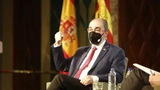 Javier Lambán, en la jornada 'El sector cárnico en Aragón'