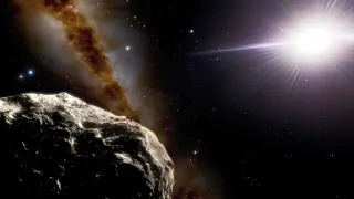 Recreación artística de 2020 XL5, el segundo asteroide troyano terrestre cuya existencia ha sido confirmada.