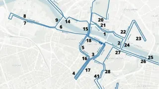 Recorrido del maratón de Zaragoza 2022.