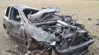 Estado en el ha quedado el coche tras el accidente