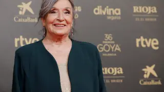 Petra Martínez en la alfombra roja de los Premios Goya 2022.