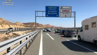 Detenido en Zaragoza un camionero que circulaba en sentido contrario por la A-2.