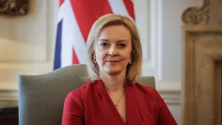 Liz Truss, durante una reunión diplomática en Londres.