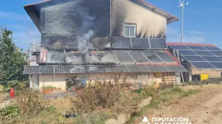 Incendio en una casa de campo de Épila