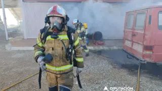 Incendio en una casa de campo de Épila