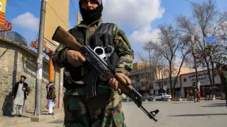 Soldado talibán en Kabul
