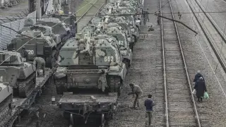 Tanques rusos en la región de Rostov