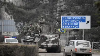 Tropas rusas en Armiansk.