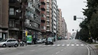 Vista de la avenida de Navarra, en el barrio de Las Delicias.