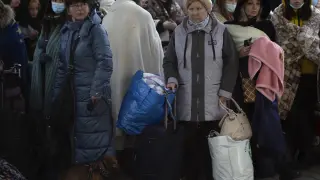 Llegada de refugiados ucranianos a Polonia