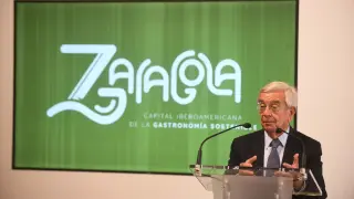 Rafael Ansón, presidente de la Academia Iberoamericana de Gastronomía, durante la presentación.