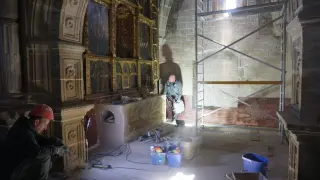 La fundación acaba de restaurar la capilla de San Andrés de Rueda de la Sierra, en Guadalajara, en la foto.