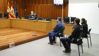 El acusado, durante la vista oral celebrada este viernes en la Audiencia Provincial de Zaragoza.