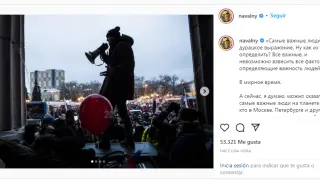 Navalni, en una imagen publicada en su perfil de Instagram.