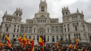 Manifestación en Madrid convocada por Vox para pedir abaratamiento de precios