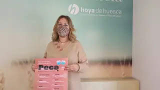 La consejera comarcal de Cultura de La Hoya de Huesca, Beatriz Calvo, en la presentación de la nueva edición del PECA.