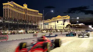 Recreación del circuito en Las Vegas