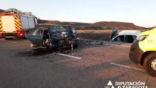 Accidente entre Belchite y Lécera.