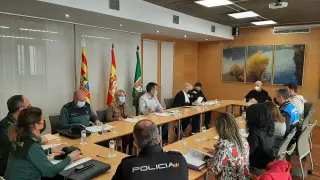 Reunión de la Junta de Seguridad Local de Fraga.