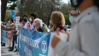 Protesta de científicos ante el Ministerio de Transición Ecológica de España en octubre de 2021.