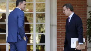 Sánchez recibe a Feijóo en La Moncloa