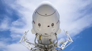 El despegue de la Ax-1 y la tripulación a bordo de la Dragon, encima de un cohete Falcon 9.