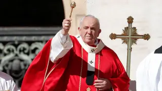 El papa Francisco, este domingo en el Vaticano.