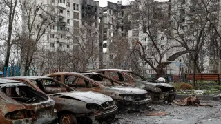 La ciudad ucraniana Mariúpol tras los ataques de las tropas rusas.