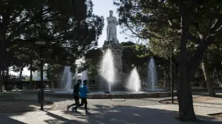 Monumento al Batallador en el Parque Grande de Zaragoza