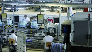 Planta de fabricación de lavadoras de BSH en La Cartuja, en marzo de 2022