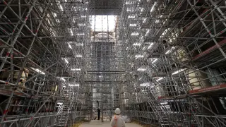 Obras de rehabilitación en la catedral de Notre Dame FRANCE NOTRE DAME RESTAURATION