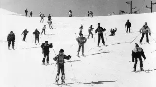 La estación de esquí de Candanchú en 1990.