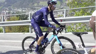 Jorge Arcas, en la tercera etapa del Tour de los Alpes.